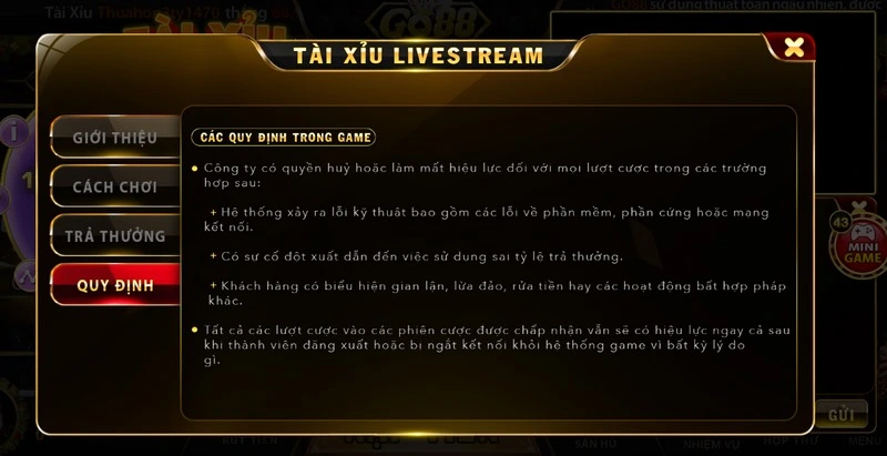 cách chơi Tài Xỉu livestream